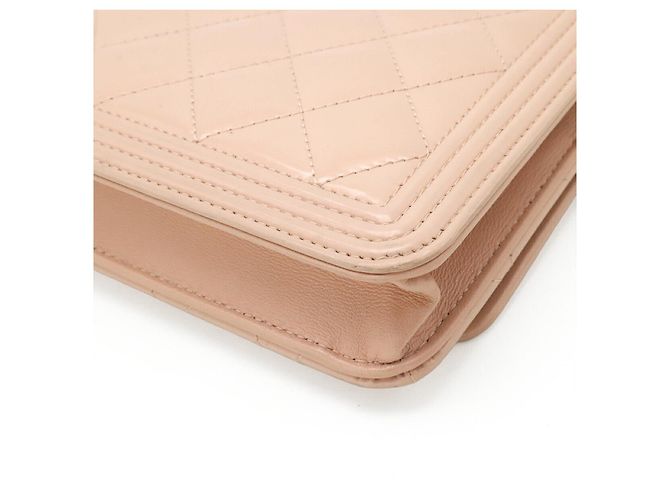 Portafoglio con Catena Chanel Boy Matelasse Rosa - vista 3