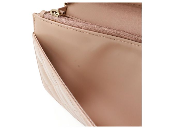 Portafoglio con Catena Chanel Boy Matelasse Rosa - vista 6