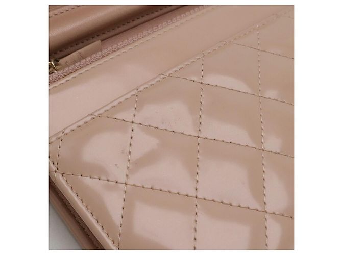 Portafoglio con Catena Chanel Boy Matelasse Rosa - vista 8