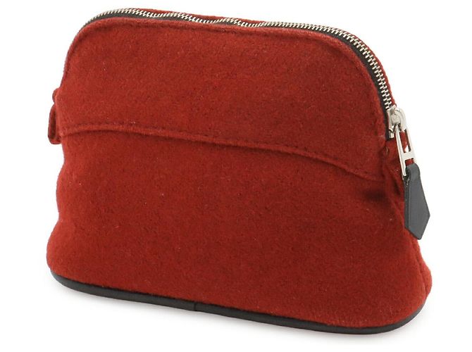 Hermès Hermes Bolide Pouch 16 Feltro Pelle Rosso Nero - vista 2