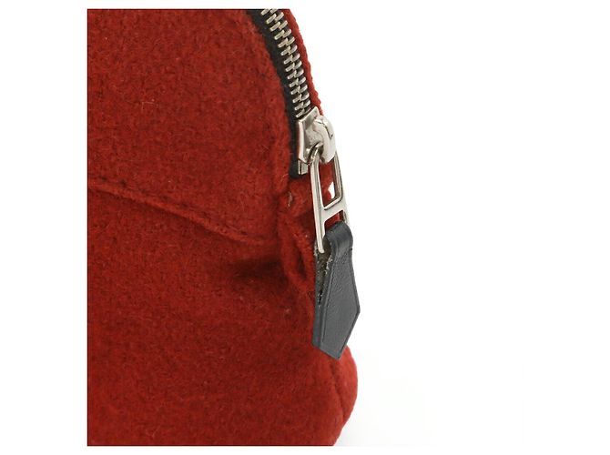 Hermès Hermes Bolide Pouch 16 Feltro Pelle Rosso Nero - vista 4