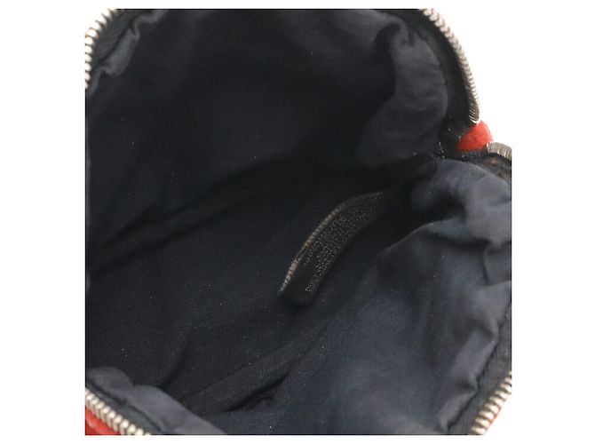 Hermès Hermes Bolide Pouch 16 Feltro Pelle Rosso Nero - vista 5