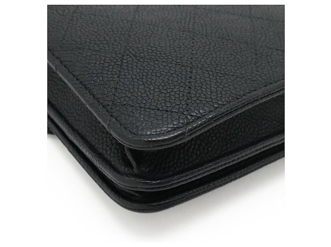 Portafoglio con catena Chanel Caviar Nero - vista 3