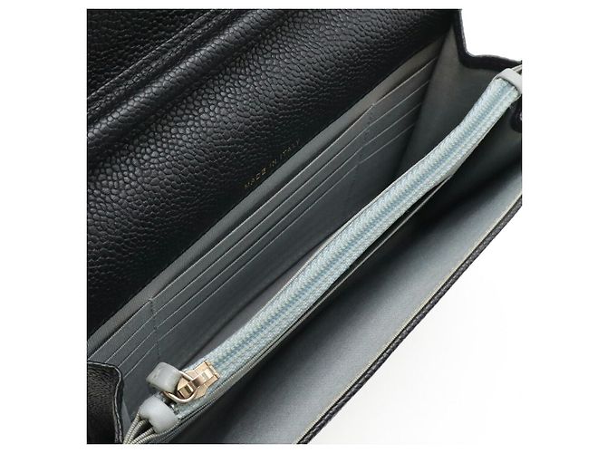 Portafoglio con catena Chanel Caviar Nero - vista 5