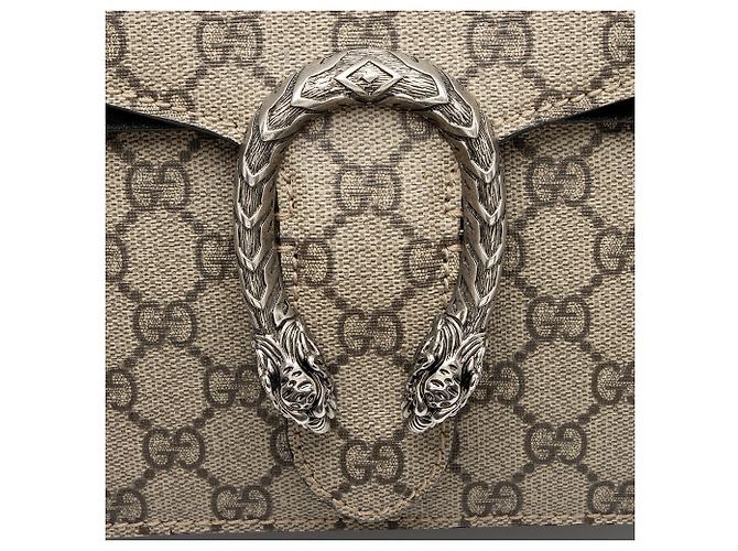 Borsa a Spalla Gucci GG Supreme Dionysus Large Marrone Beige - vista 9