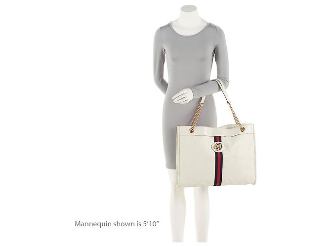 Gucci Leather Rajah Large Tote Weiß - Ansicht 5