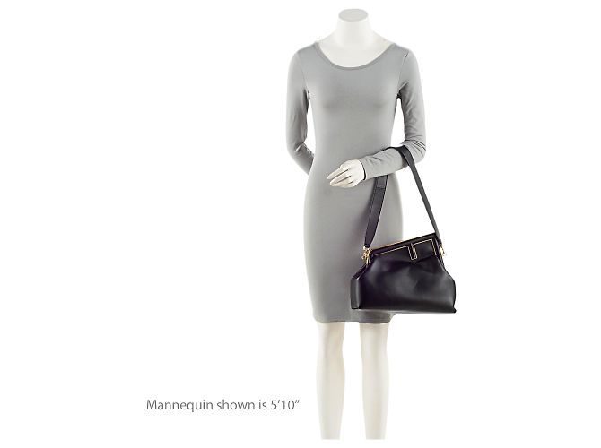 Zucca Borsa a tracolla Fendi First Medium in agnello Fendi Nero - vista 5