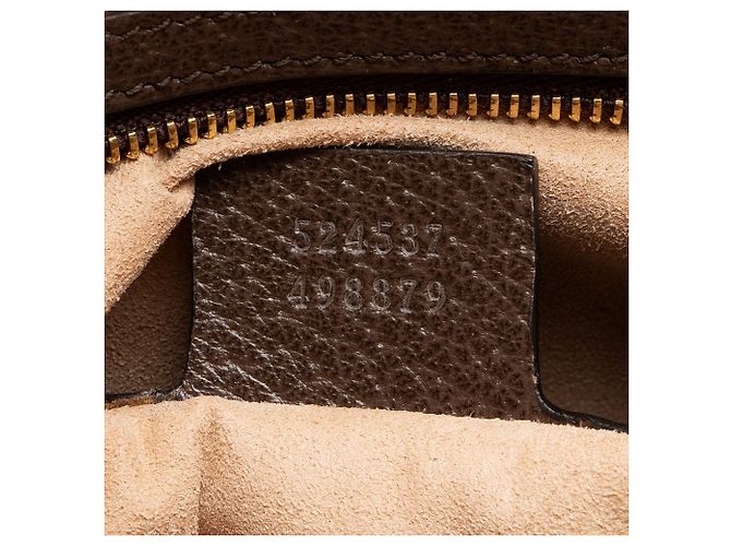 Gucci GG Supreme Ophidia Große Reißverschluss-Tasche Braun Beige - Ansicht 6