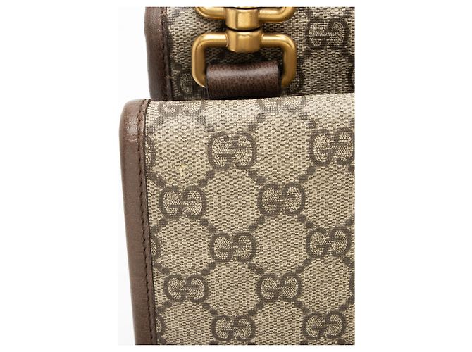 Gucci GG Supreme Neo Vintage Medium Messenger Marrone Beige - vista 10