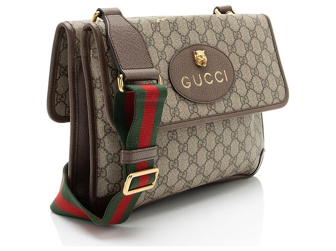 Gucci GG Supreme Neo Vintage Medium Messenger Marrone Beige - vista 2