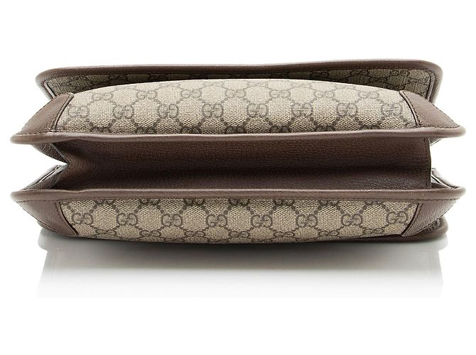 Gucci GG Supreme Neo Vintage Medium Messenger Marrone Beige - vista 4