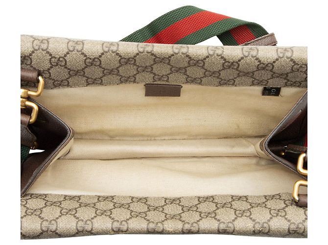 Gucci GG Supreme Neo Vintage Medium Messenger Marrone Beige - vista 7