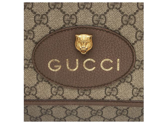Gucci GG Supreme Neo Vintage Medium Messenger Marrone Beige - vista 9