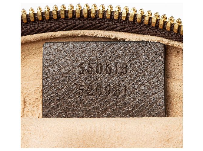 Borsa a tracolla mini rotonda Gucci GG Supreme Ophidia Marrone Beige - vista 6