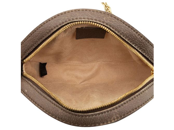 Borsa a tracolla mini rotonda Gucci GG Supreme Ophidia Marrone Beige - vista 7