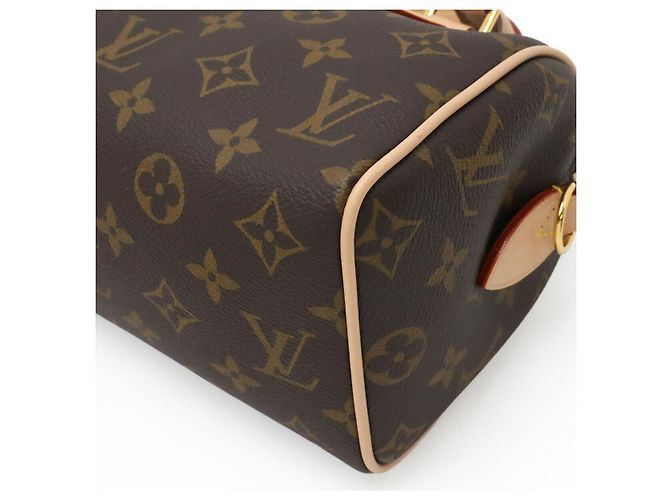 Borsa Louis Vuitton Monogram Speedy Bandouliere 20 Marrone - vista 3