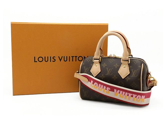 Borsa Louis Vuitton Monogram Speedy Bandouliere 20 Marrone - vista 9