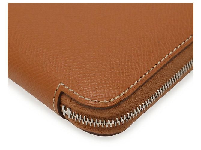 Hermès Monedero compacto Azap Silk'in Hermes Castaño - vista 3