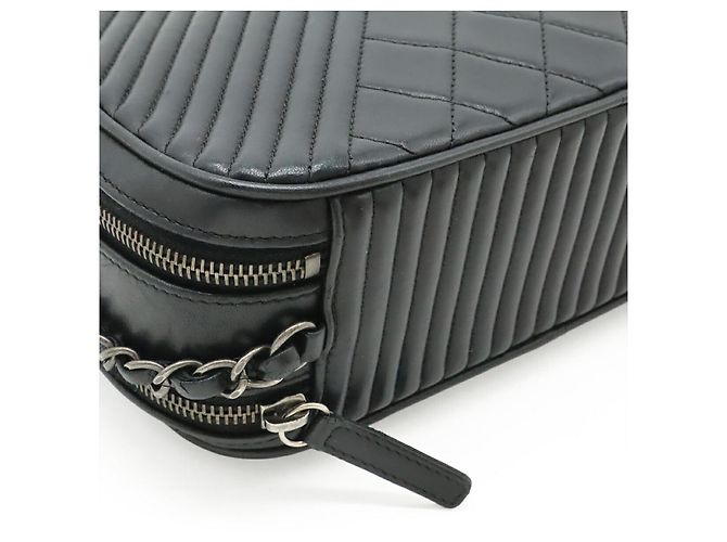 Chanel Boy Camera Bag aus Leder Schwarz - Ansicht 3