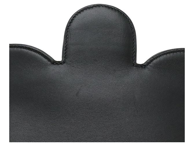 Hermès Clutch Hermes Chevre Facon Black Nero - vista 5