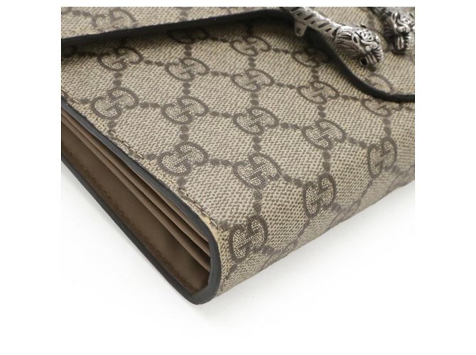 Borsa a tracolla Gucci Dionysus GG Supreme con catena Marrone Beige - vista 3