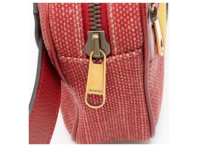 Borsa a tracolla Gucci Baiadera in tela a righe Blu - vista 10