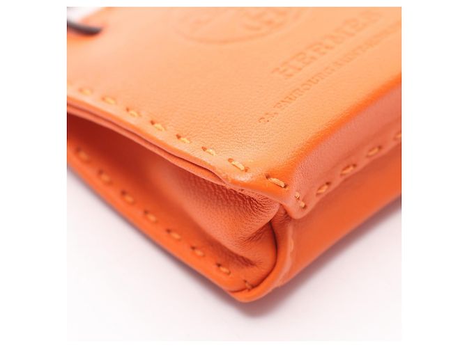 Hermès Pendente Charm in Pelle Arancione Sac Hermes - vista 4