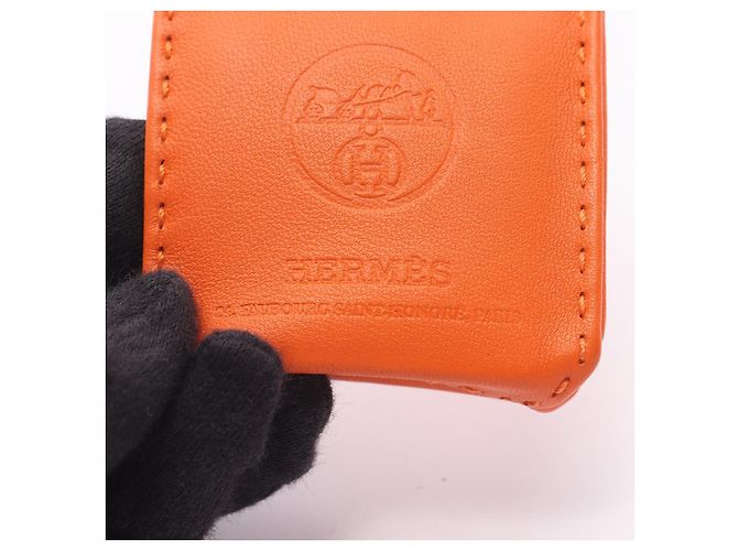 Hermès Pendente Charm in Pelle Arancione Sac Hermes - vista 5