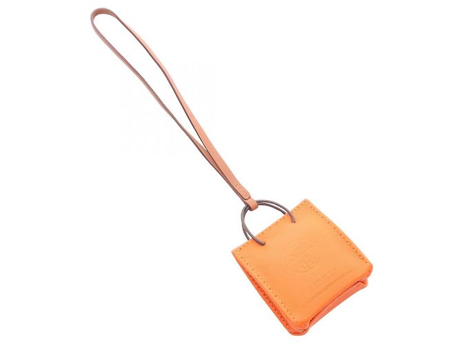 Hermès Pendente Charm in Pelle Arancione Sac Hermes - vista 6
