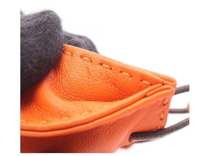 Hermès Pendente Charm in Pelle Arancione Sac Hermes - vista 7
