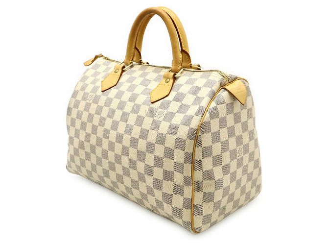 Borsa Louis Vuitton Damier Azur Speedy 30 Marrone Beige - vista 2