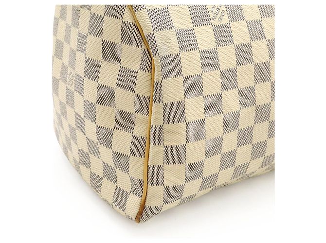 Borsa Louis Vuitton Damier Azur Speedy 30 Marrone Beige - vista 9