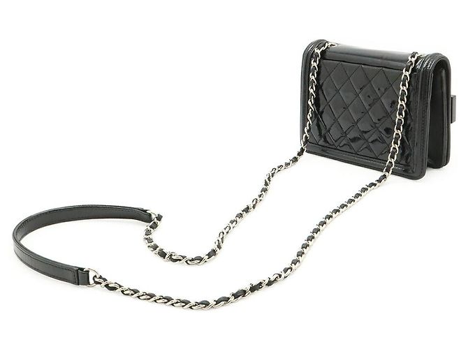 Borsa a tracolla Chanel Lego Boy in pelle e plastica Nero - vista 2