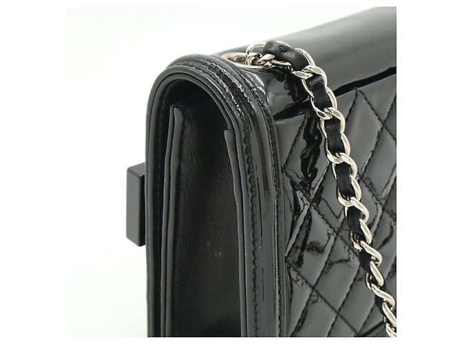 Borsa a tracolla Chanel Lego Boy in pelle e plastica Nero - vista 4