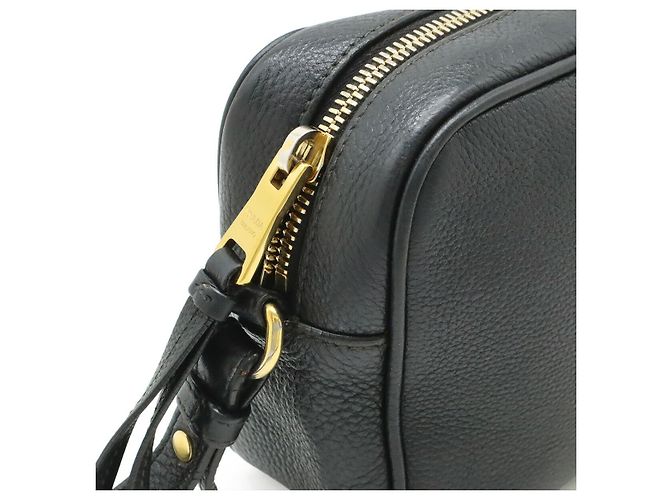 Borsa a tracolla in pelle Prada VITELLO PHENIX Nero - vista 5