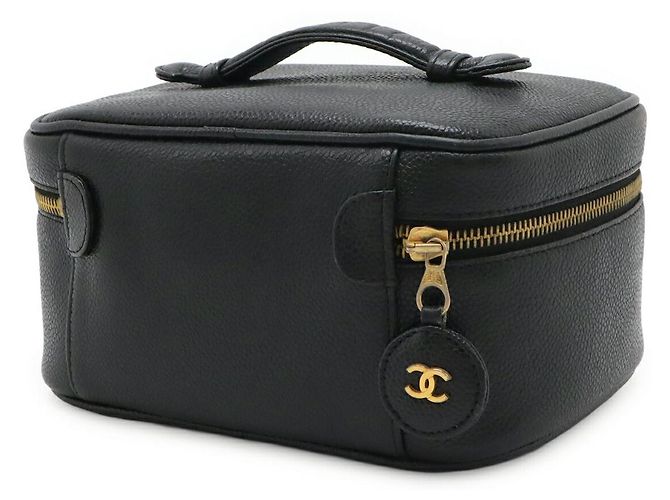 Beauty case Chanel Caviar Vanity Bag Black Nero - vista 2