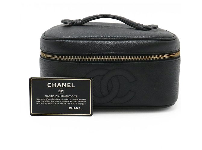 Beauty case Chanel Caviar Vanity Bag Black Nero - vista 9