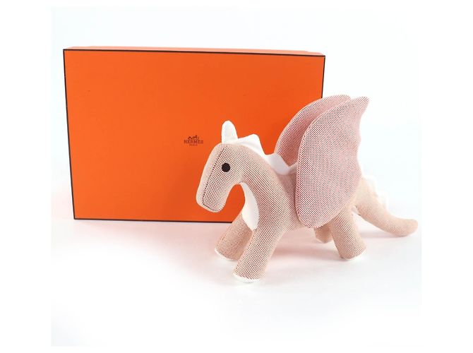 Peluche Hermès Dragon Epope in cotone Rosa - vista 2