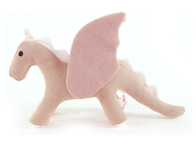 Peluche Hermès Dragon Epope in cotone Rosa - vista 4