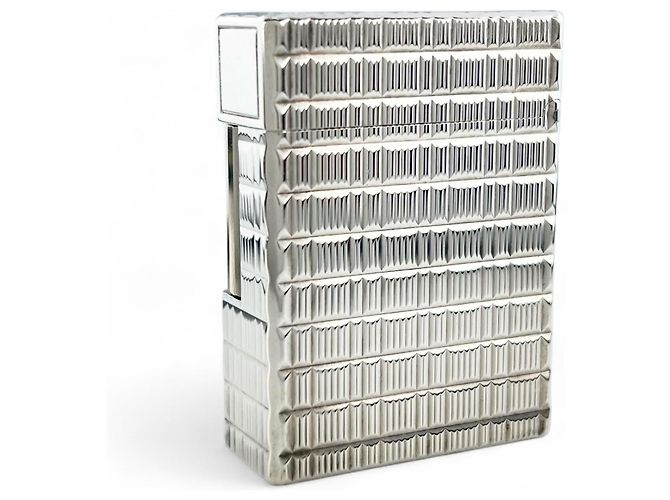 Autre Marque Dupont Line 1 Short Check Pattern Silver Lighter Silvery - view 2