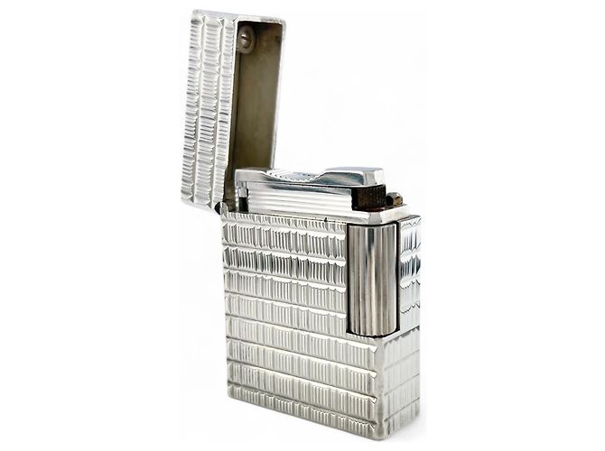 Autre Marque Dupont Line 1 Short Check Pattern Silver Lighter Silvery - view 4
