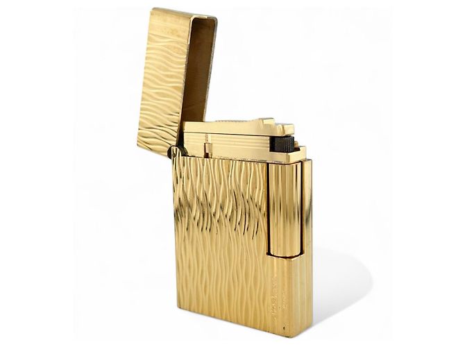 Autre Marque Dupont Gatsby Wave Emboss Lighter Smoking Accessory Golden - view 4
