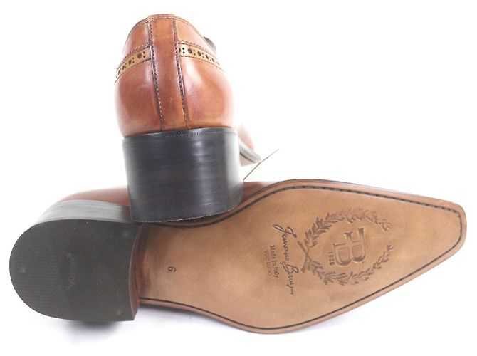 Autre Marque Francesco Benigno Leder-Derby-Schuhe Braun - Ansicht 4