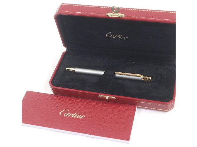 Penna a sfera Cartier Santos de Cartier Argento D'oro - vista 2
