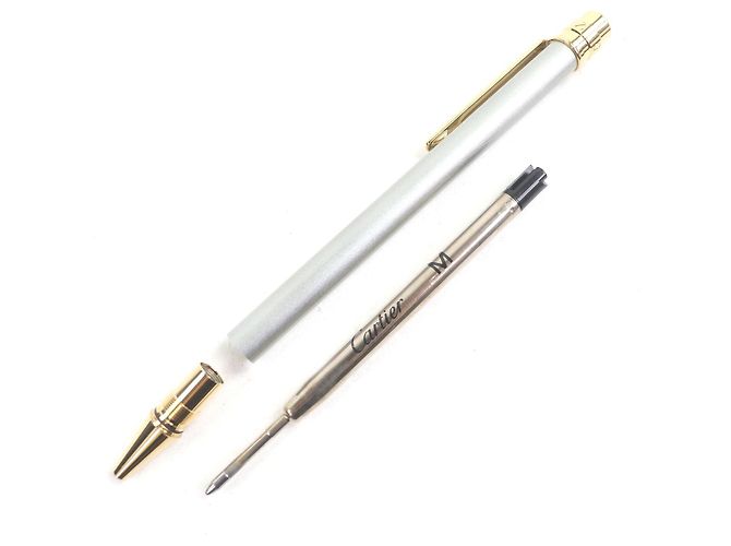 Penna a sfera Cartier Santos de Cartier Argento D'oro - vista 3