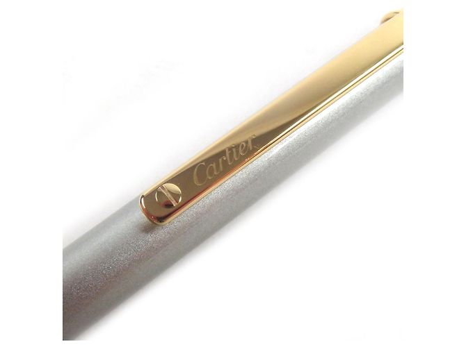 Penna a sfera Cartier Santos de Cartier Argento D'oro - vista 7