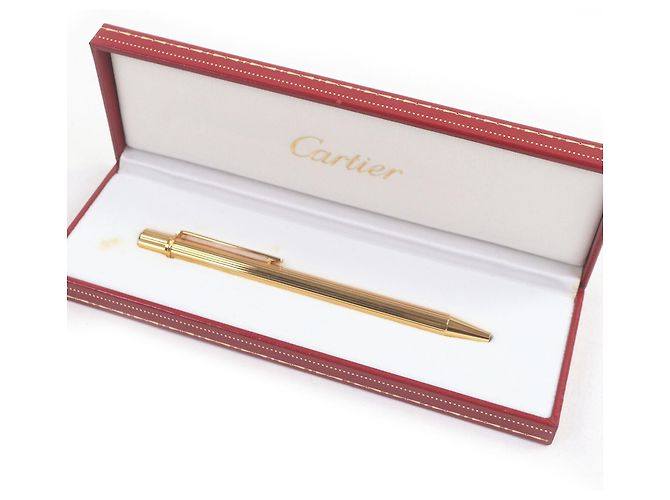 Penna a sfera Must de Cartier a righe D'oro - vista 2