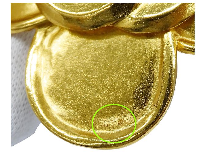 Spilla Chanel Vintage Gold Clover D'oro - vista 7