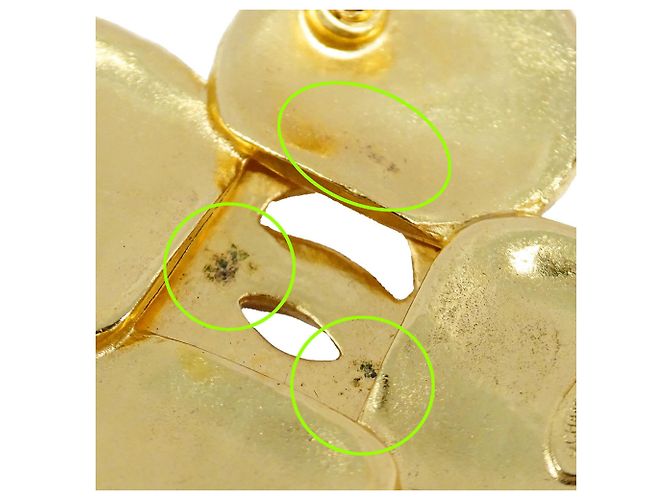Spilla Chanel Vintage Gold Clover D'oro - vista 9