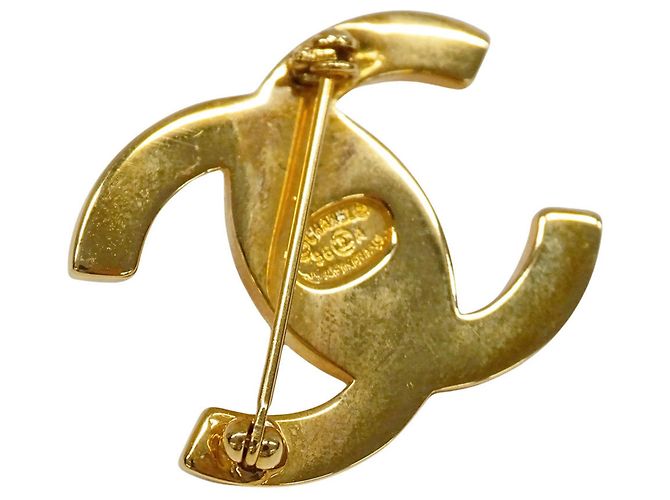 Chanel Vintage Turnlock Brosche Golden - Ansicht 2